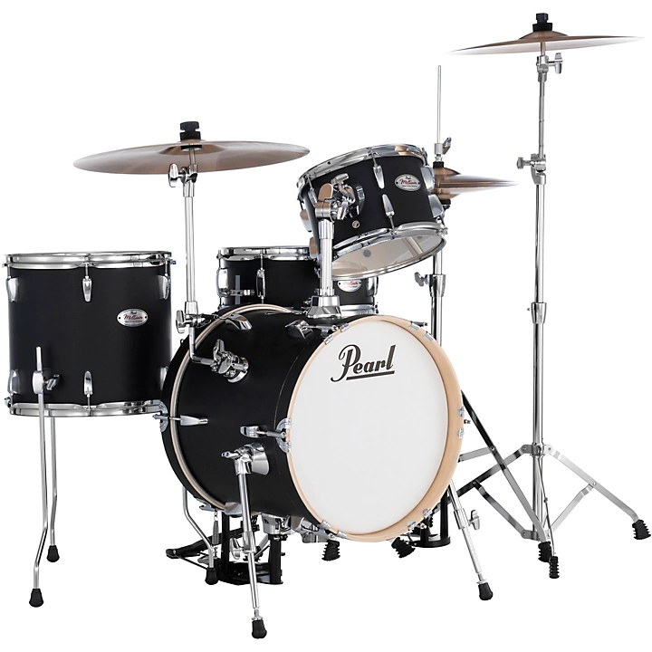 Midtown 4 Piece Complete Drum Set Matte Asphalt Black
