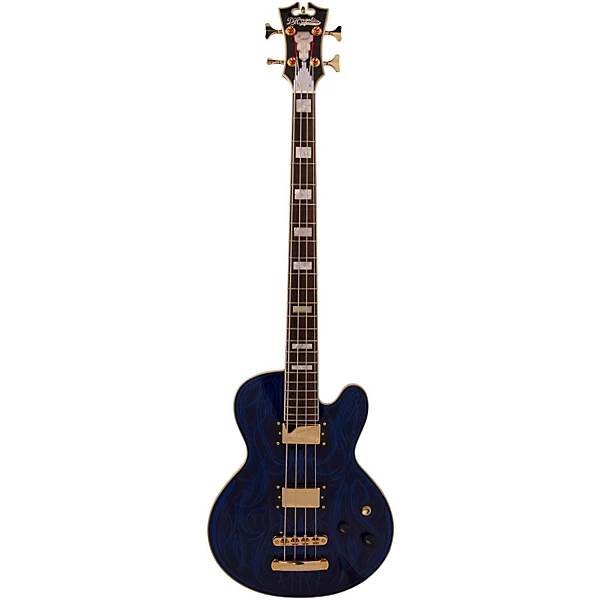 D'Angelico EX SD Solidbody Electric Bass Guitar Pinstripe Navy Blue