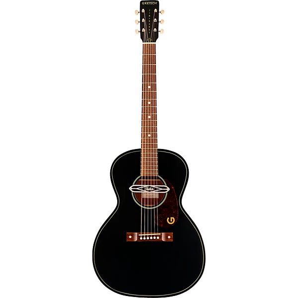 Deltoluxe Concert Acoustic Electric Guitar Black Top