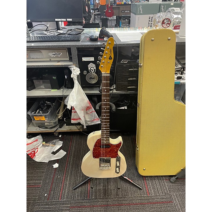 Vintage 1980s S&t Custom SAINT BLUES Cream Solid Body Electric Guitar