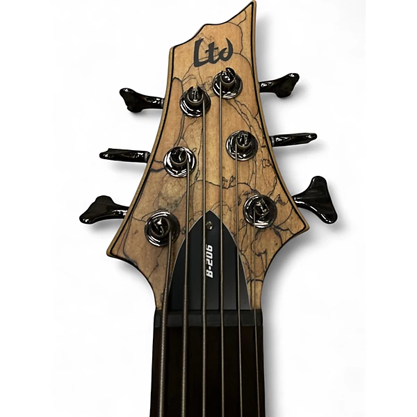 Used ESP LTD B206SM 6 String Natural Electric Bass Guitar