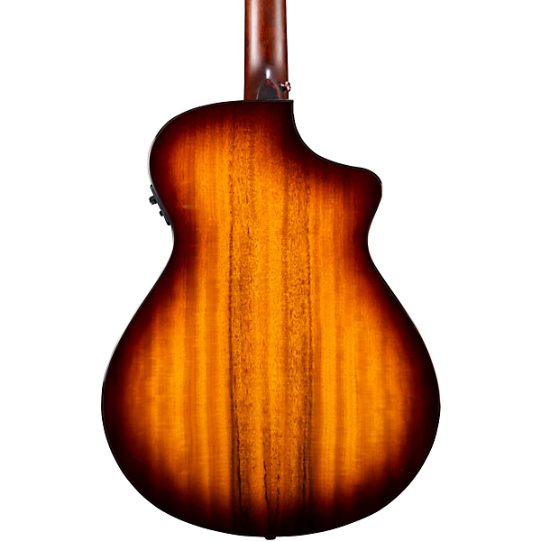 Breedlove Pursuit Exotic All Myrtlewood Left Handed Concert Acoustic Electric Guitar Tiger's Eye