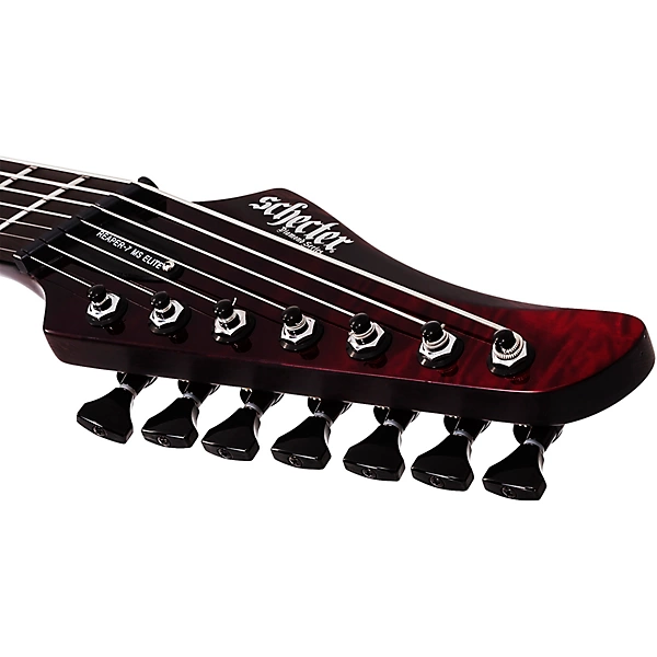 Schecter Guitar Research Reaper 7 String Elite Multiscale Electric Guitar Blood Burst