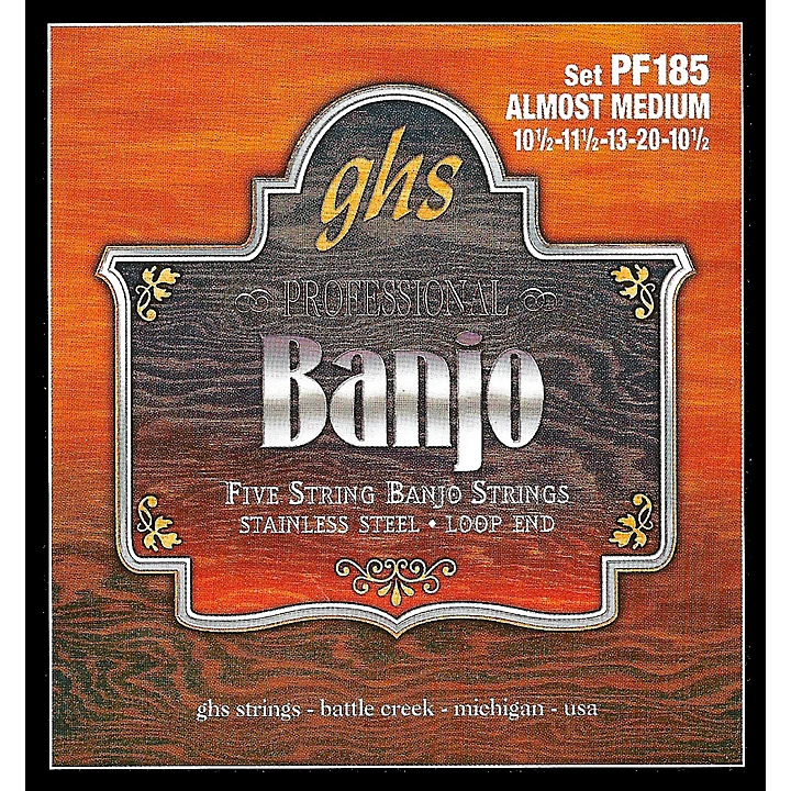 Stainless Steel 5 String Banjo Strings Almost Medium