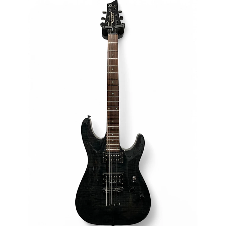 Used Schecter Guitar Research Gryphon Limited Edition Trans Black Solid Body Electric Guitar