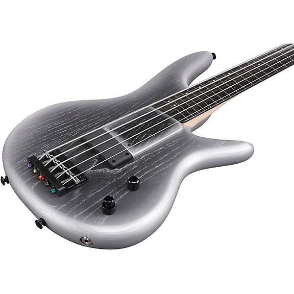 GWB25TH Gary Willis Signature 5 String Electric Bass Silver Wave Burst Flat