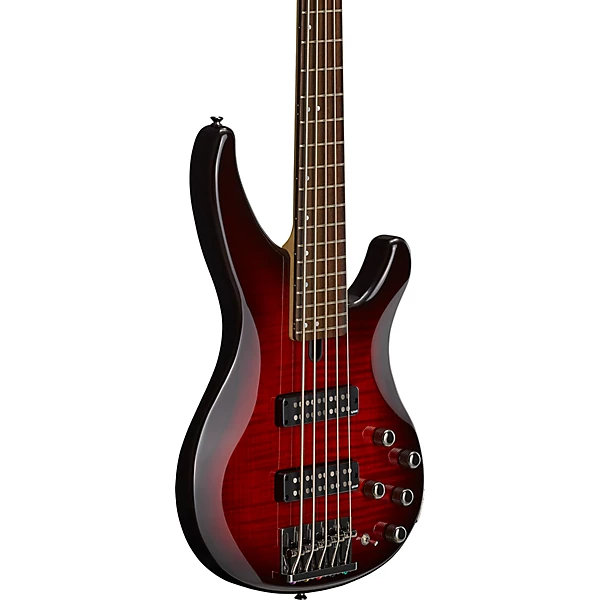 Yamaha TRBX605FM 5 String Electric Bass Guitar Dark Red Burst