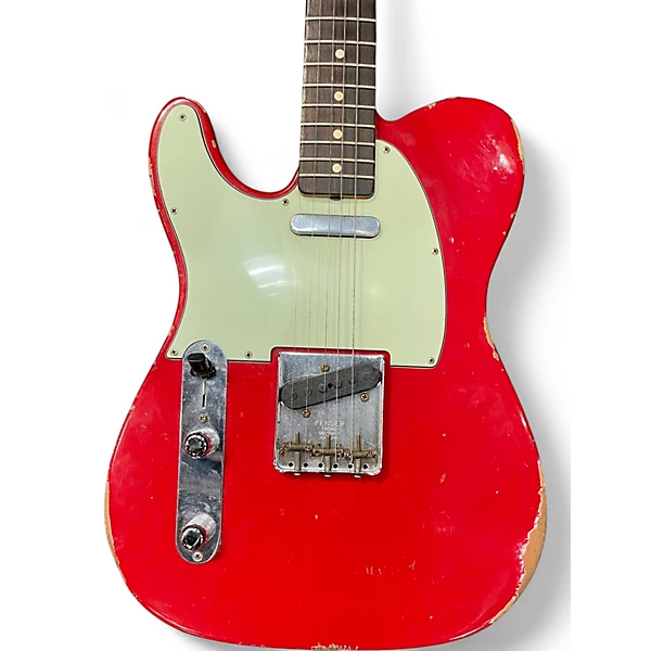 Used 2017 Fender CUSTOM SHOP 1963 TELECASTER RELIC LH Dakota Red Electric Guitar