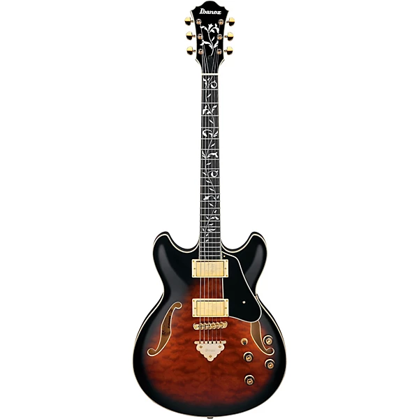 Ibanez Artcore Expressionist AS93QMSP Semi Hollowbody Electric Guitar Dark Brown Sunburst