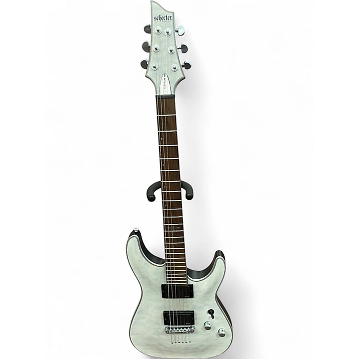 Schecter Guitar Research Used Schecter Guitar Research C1 Platinum Trans White Solid Body Electric Guitar