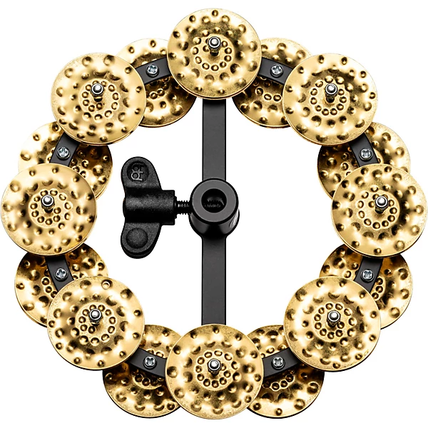 Headliner Series Hand Hammered Brass Jingles Hi Hat Tambourine Double Row
