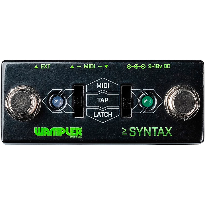 Syntax Dual Sided Midi Program and Tap Tempo Pedal Black