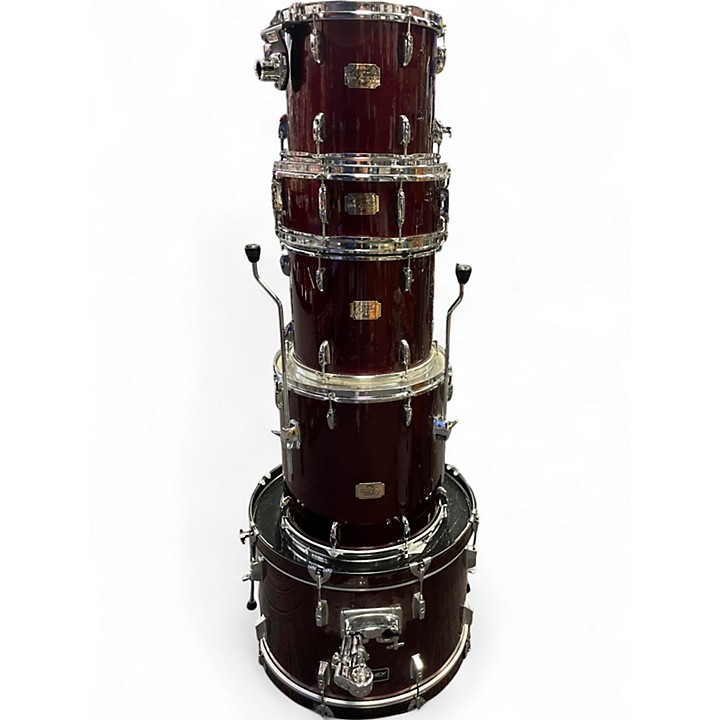 Pearl Used Pearl 5 Piece export series Burgundy Drum Kit.gc