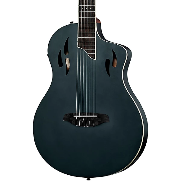 Ortega RTPSTD Nylon String Acoustic Electric Guitar Satin Black