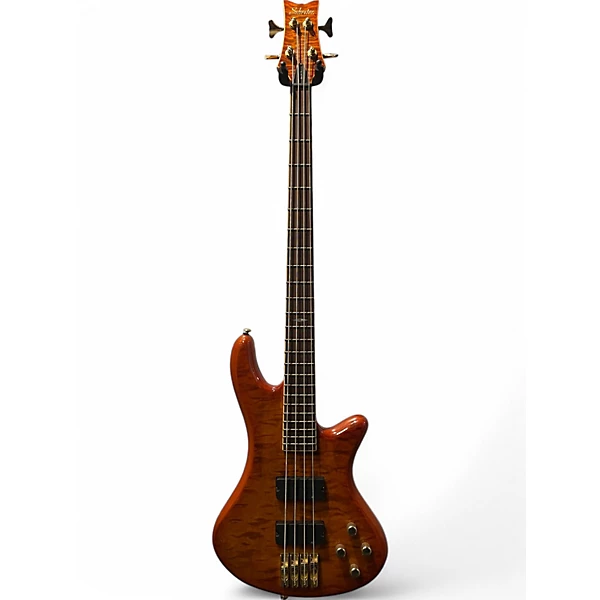 Schecter Guitar Research Used 2005 Schecter Guitar Research DIAMOND SERIES ELIT 4 Trans Amber Electric Bass Guitar.gc