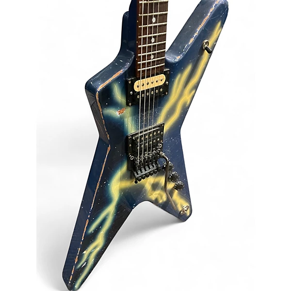 Used Edwards EP 90 Blue Yellow Solid Body Electric Guitar