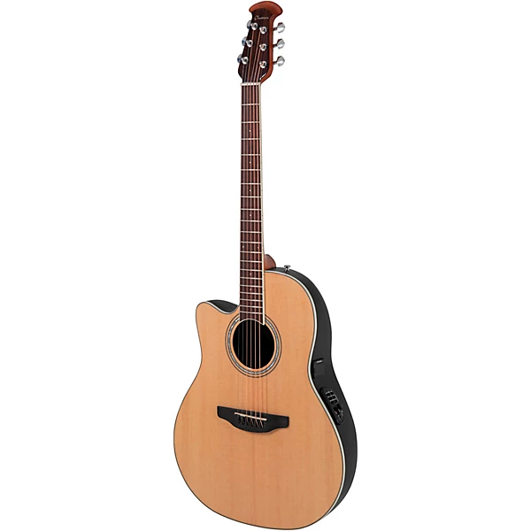 Ovation CS24L Celebrity Series Traditional Mid Depth Left Handed Acoustic Electric Guitar Natural