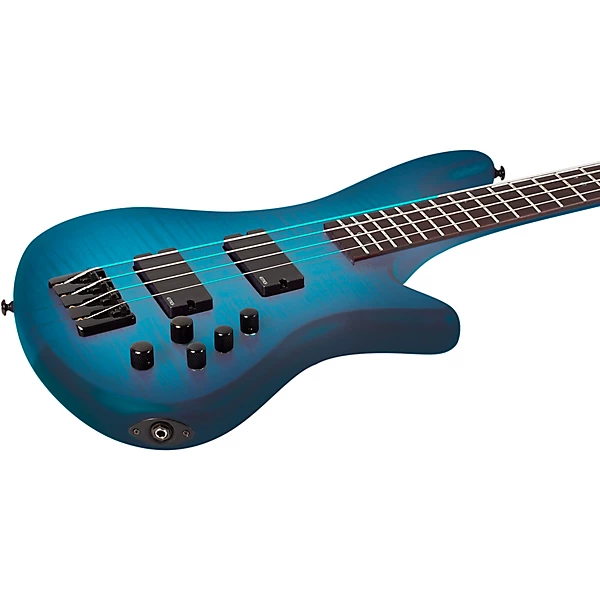 Schecter Guitar Research Stiletto Studio 4 Electric Bass Guitar Ocean Blue Burst