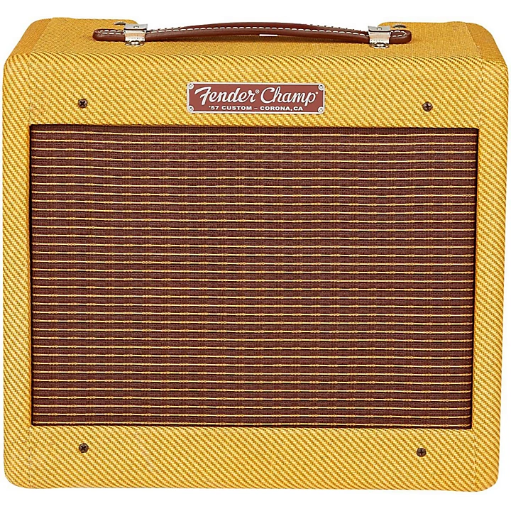 Fender 57 Custom Champ 5W 1x8 Tube Guitar Amp Level 1 Lacquered Tweed J41136004001000.gc
