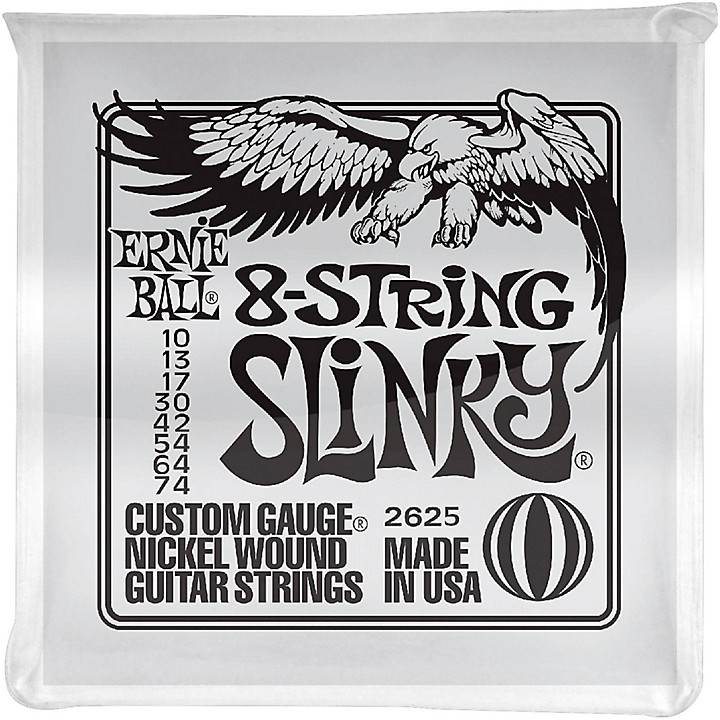 8 String Slinky Electric Guitar Strings 10 74