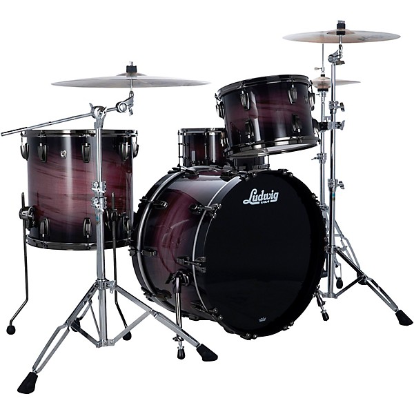 Ludwig Maple Exotic 3 Piece FAB Shell Pack with 22 in. Bass Drum Amethyst Burst
