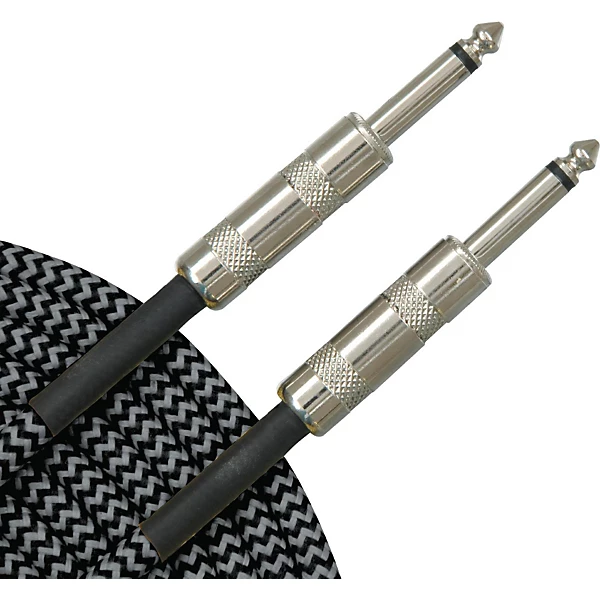 Standard Instrument Cable Silver Tweed 20 ft Black and Silver