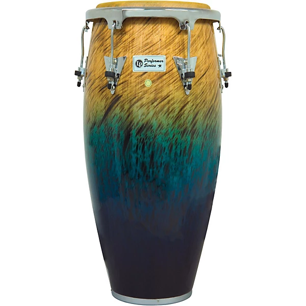 LP Performer Series 2 Piece Conga and Bongo Set with Chrome Hardware Blue Fade