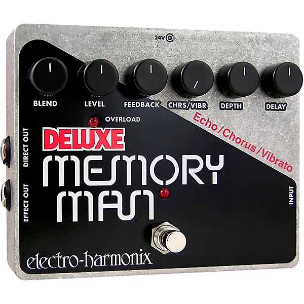 Electro Harmonix Deluxe Memory Man XO Analog Delay Guitar Effects Pedal Level 1 620417004000000.gc