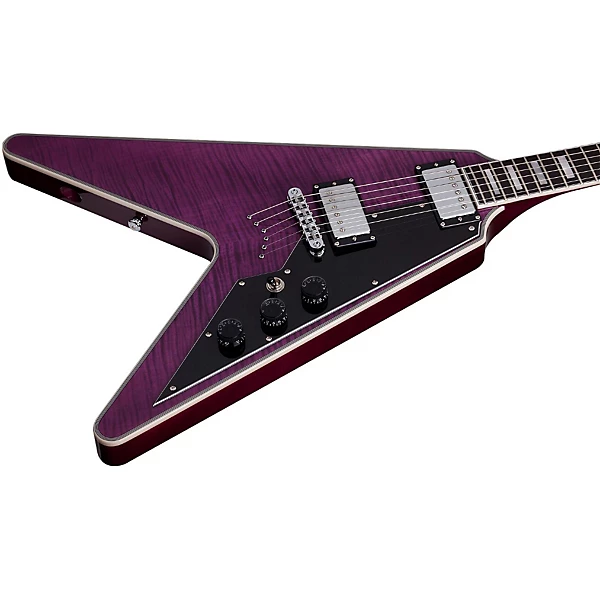 V 1 Custom Electric Guitar Transparent Purple