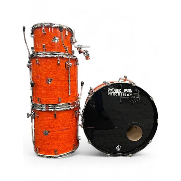 Arion Used 2014 Pork Pie USA 4 piece Custom Mod Orange Drum Kit.gc