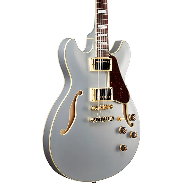 Artcore AS73G Semi Hollow Electric Guitar Moonstone Silver Flat