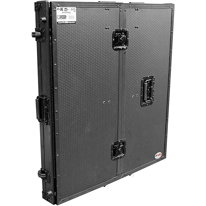 XS DJSTNBL Fold Away DJ Performance Desk Facade with Wheels Black