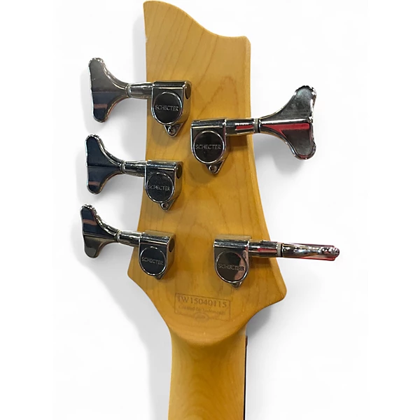 Used Schecter Guitar Research Diamond Passive Custom Active 5 String 2 Color Sunburst Electric Bass Guitar