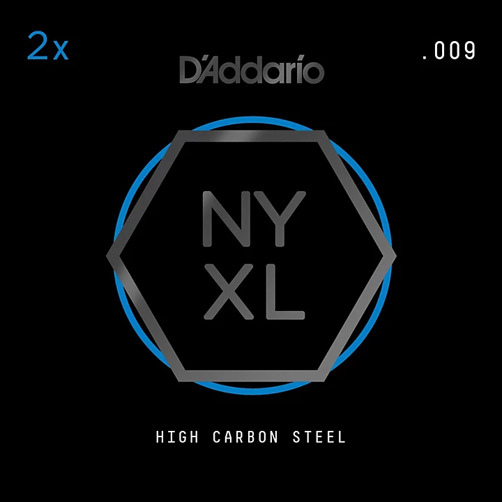 NYPL009 Plain Steel Guitar Strings 2 Pack 009