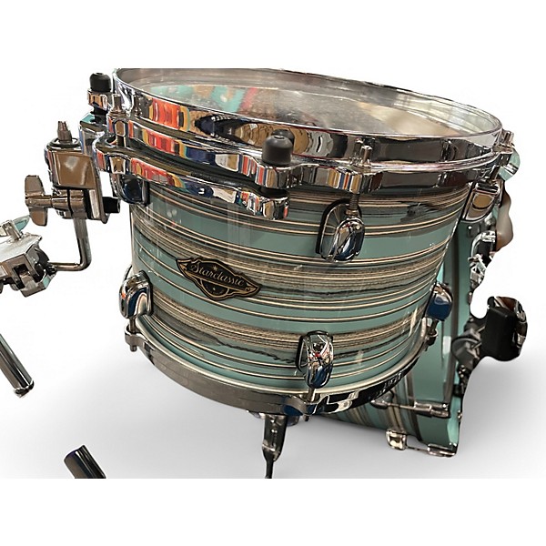 Used TAMA 3 Piece Starclassic Walnut/Birch Arctic Blue Oyster Drum Kit