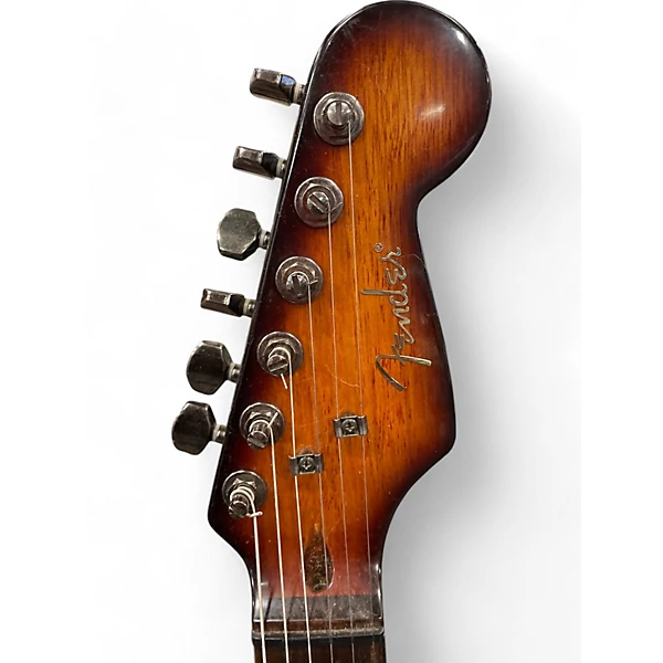 Used 2000s Fender Showmaster HH STRATOCASTER Tobacco Sunburst Solid Body Electric Guitar