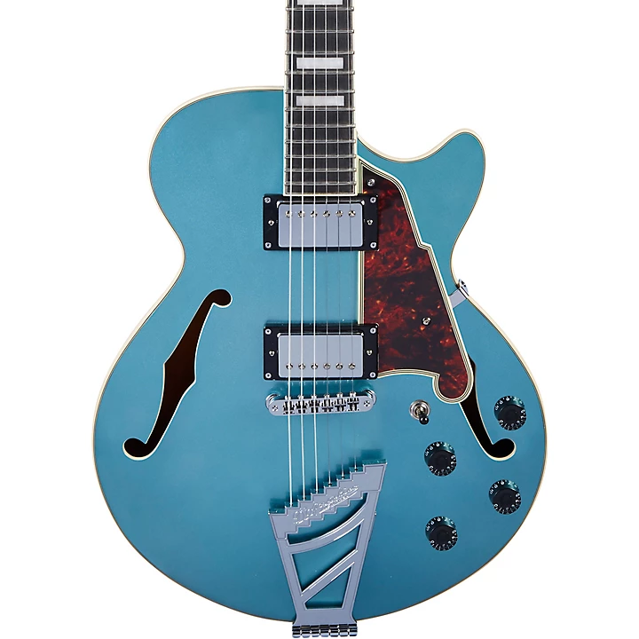 DAngelico Premier SS Semi Hollow Electric Guitar with Stairstep Tailpiece Level 1 Ocean Turquoise L00619004001000.gc