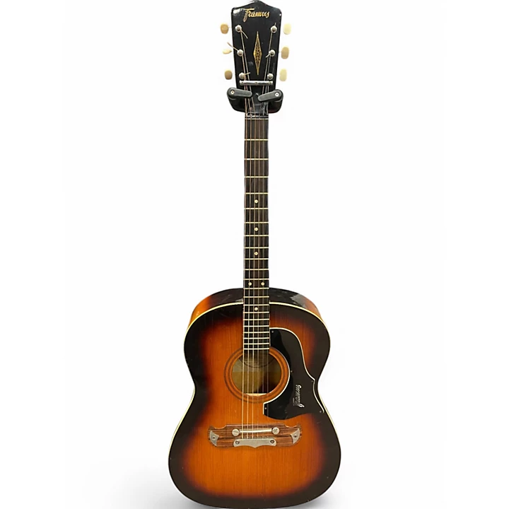 Vintage 1960s Framus 5/195 3 Color Sunburst Acoustic Guitar