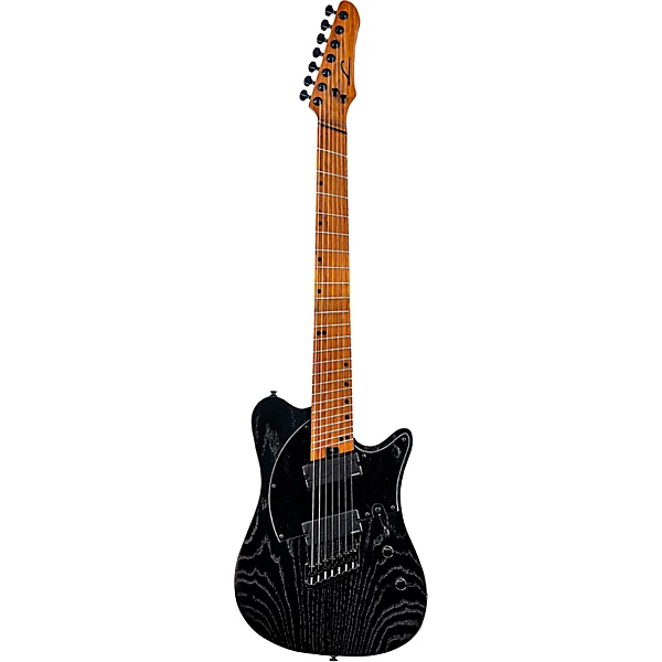 Opus Tradition 7 String Multi Scale Electric Guitar Stealth Black