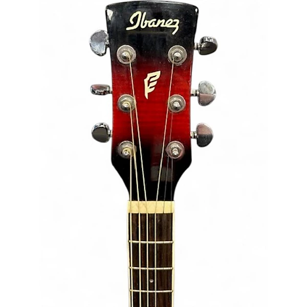 Ibanez Used Ibanez PF28ECE Crimson Red Burst Acoustic Electric Guitar.gc