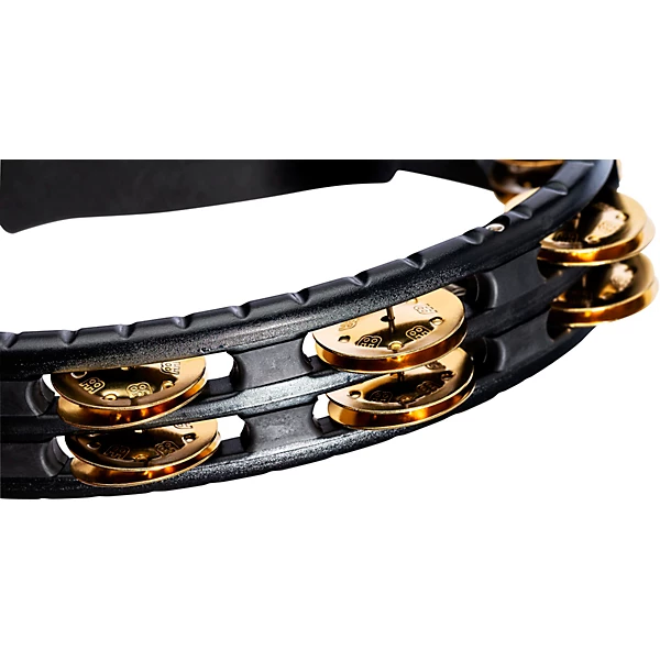 Hand Tambourine with Brass Jingles Black