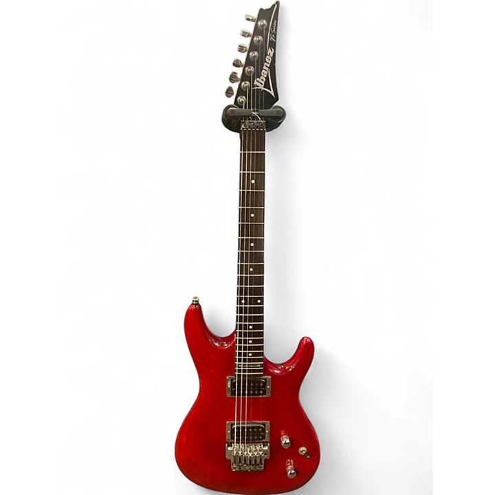 Used Ibanez JS100 Candy Apple Red Solid Body Electric Guitar.gc