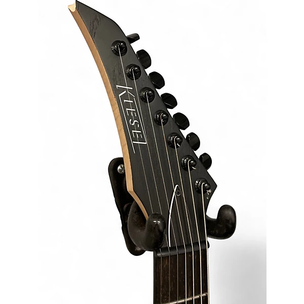 In Store Used Used Kiesel Aries 7 String Transparent Black Solid Body Electric Guitar.gc