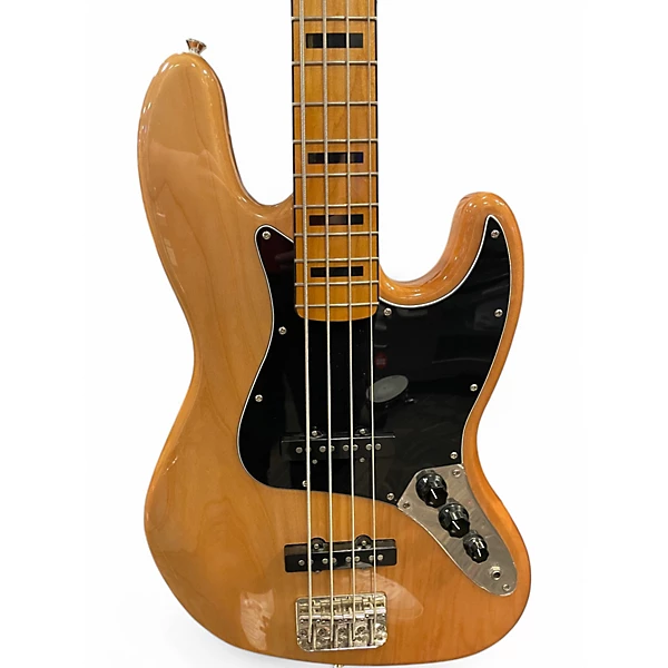Used Squier Classic Vibe 70s Jazz Bass Natural Electric Bass Guitar