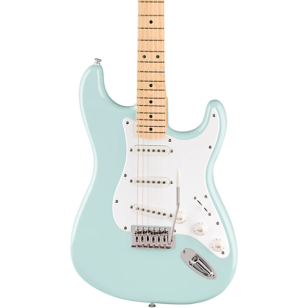 Sonic Stratocaster Limited Edition Maple Fingerboard Electric Guitar Pack With Fender Frontman 10G Amp Sonic Blue