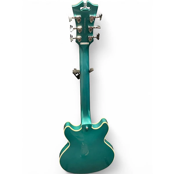 Used D'Angelico Mini DC Turquoise Hollow Body Electric Guitar