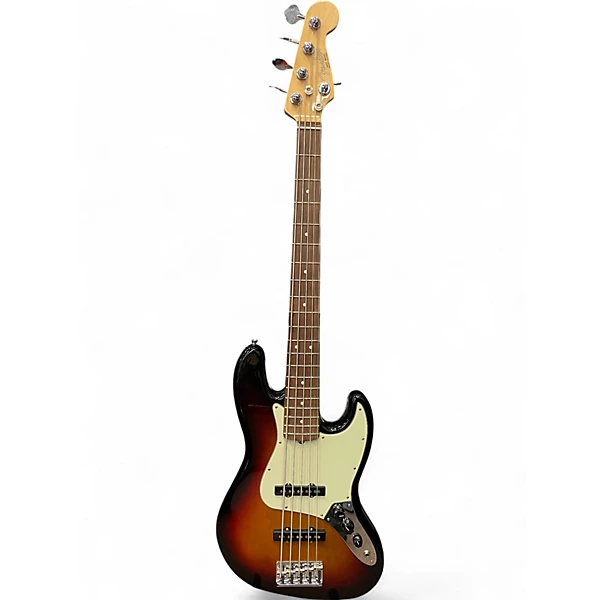 Used Fender American Professional Jazz Bass V Sunburst Electric Bass Guitar
