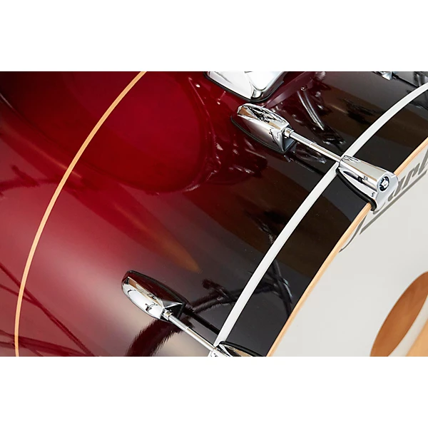 Professional Maple 4 Piece Shell Pack with 22 Bass Drum Redburst Stripe