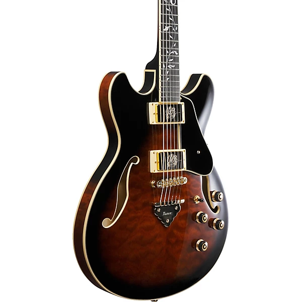 Ibanez Artcore Expressionist AS93QMSP Semi Hollowbody Electric Guitar Dark Brown Sunburst