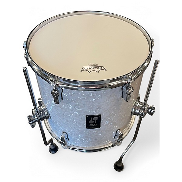 Used Sonor 5 Piece aq2 Alpine White Drum Kit.gc